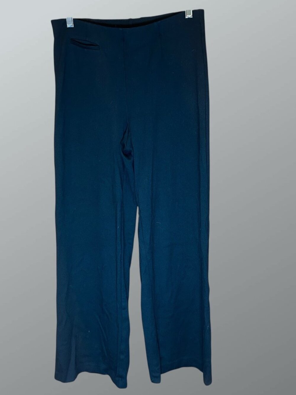 J. Jill Ponte Knit Black Pull On Pants Wide Leg Size Small Classic